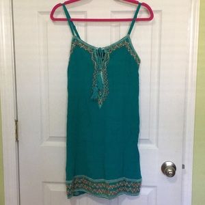 Turquoise shift dress